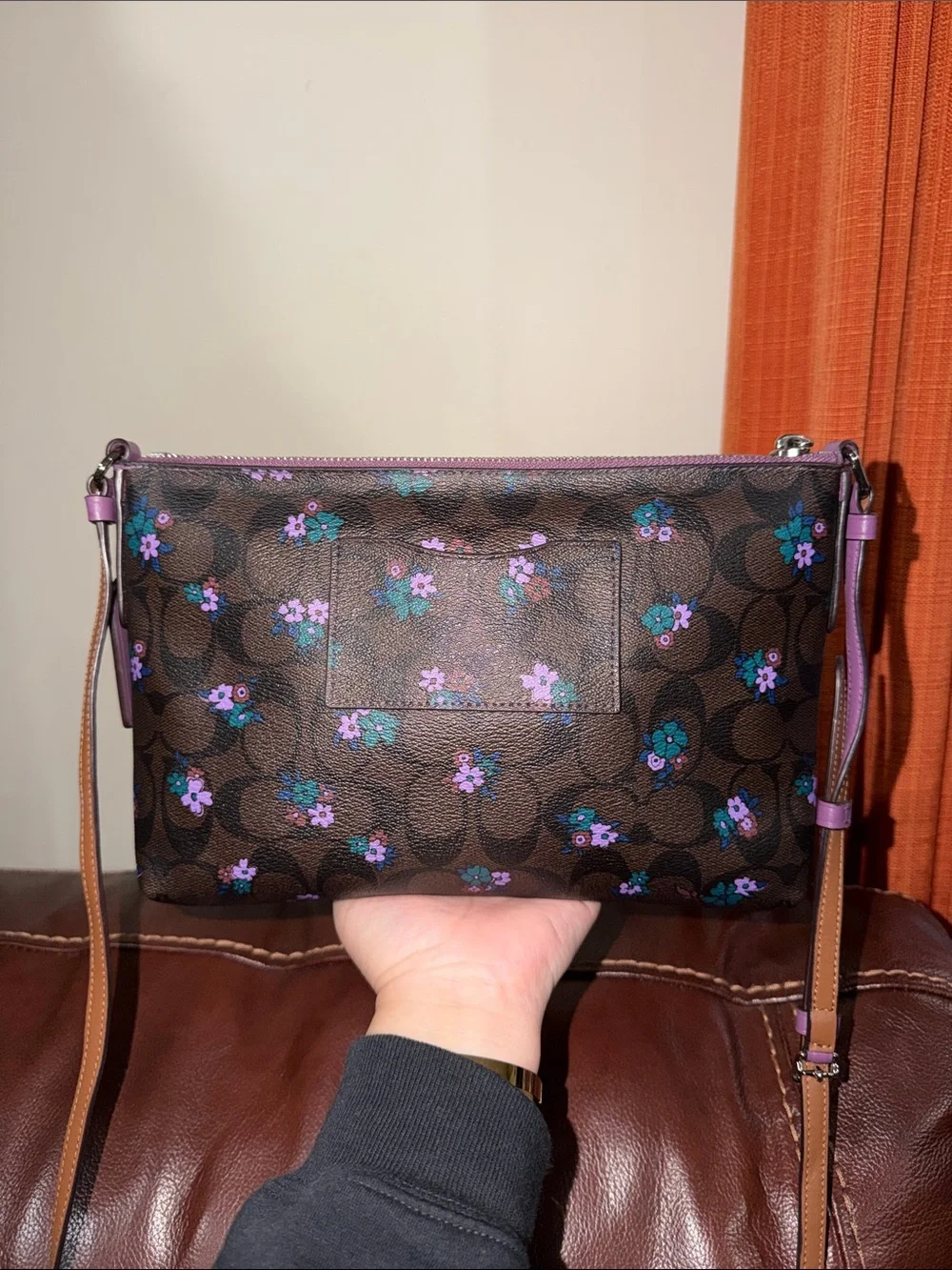 ‼️Coach C Ranch Floral Crossbody Bag With Leather Pouch Clutch - Picture 4 of 15